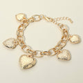 Multi textured heart bracelet