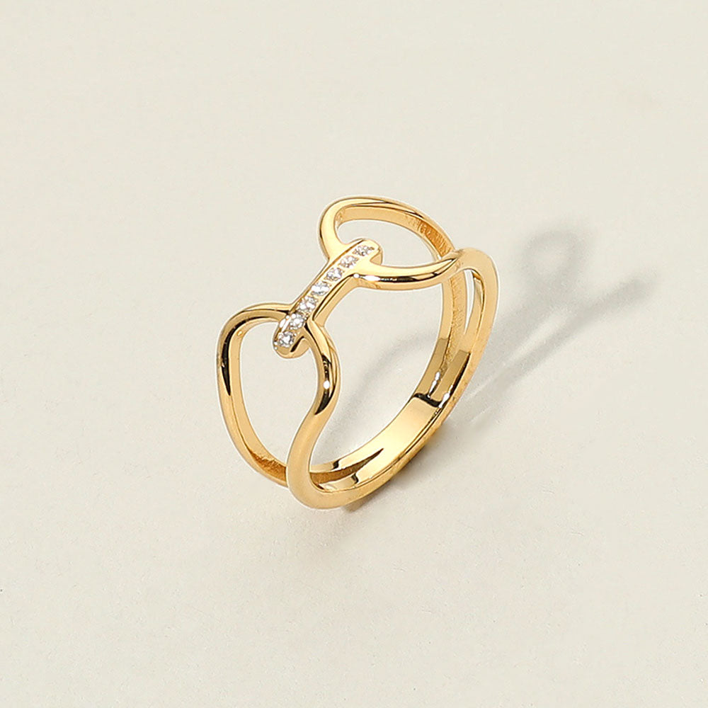 Gold Joint stainless steel ring