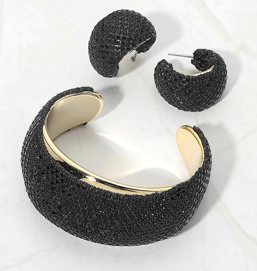 Rhinestone Cuff set