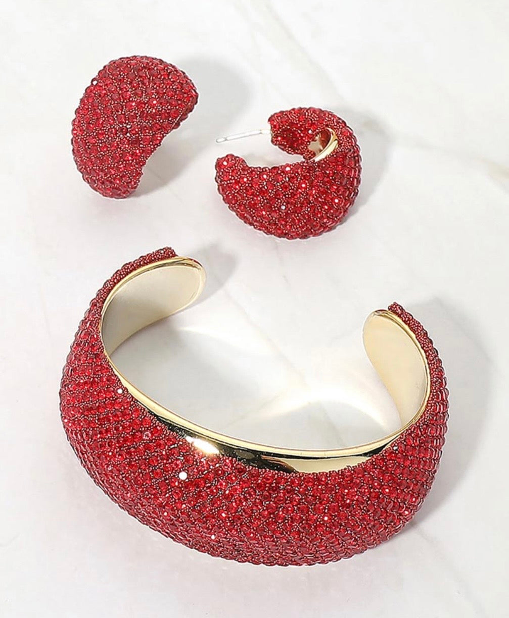 Rhinestone Cuff set