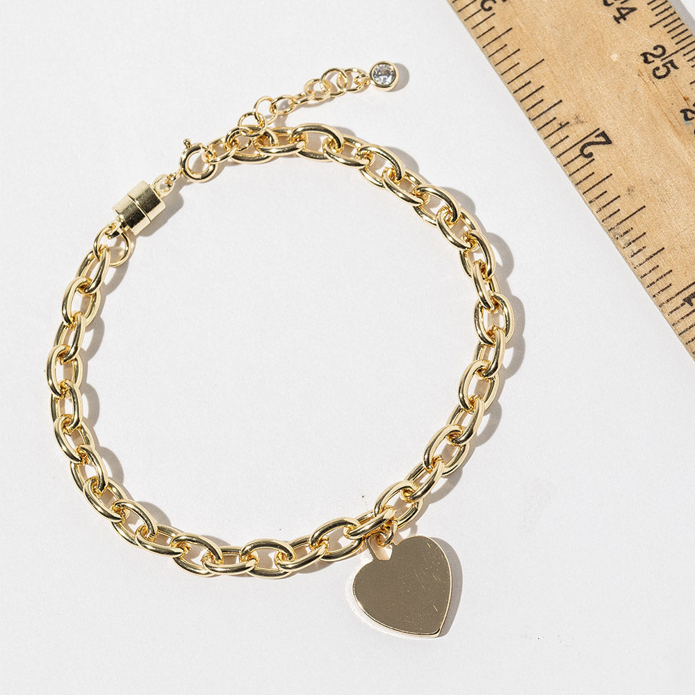 Heart charm bracelet