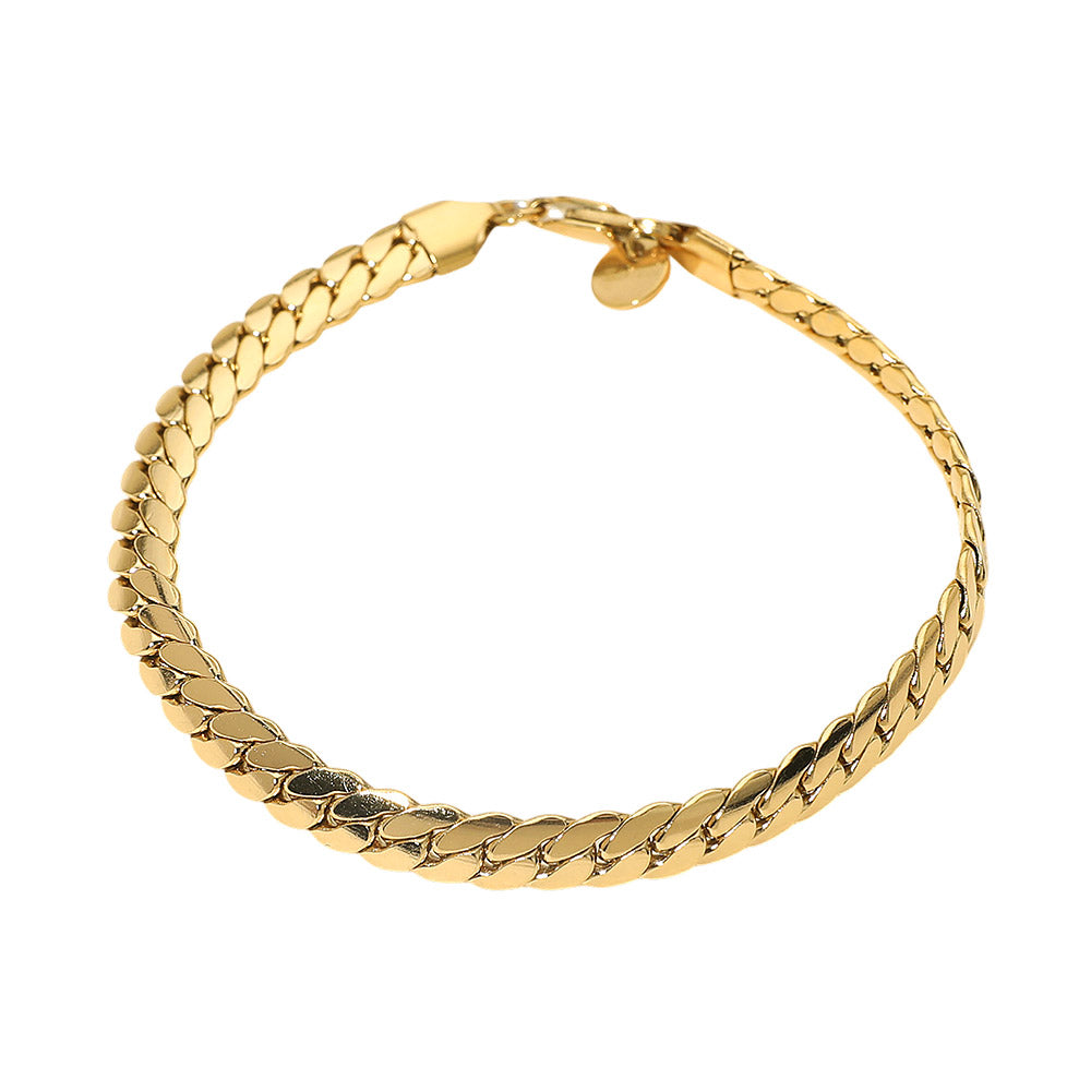 Flat link bracelet