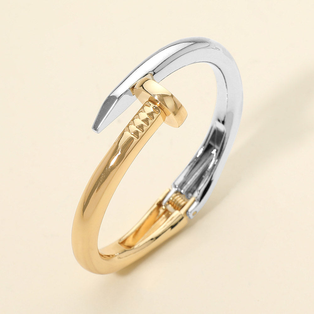 Two tone nail bracelet